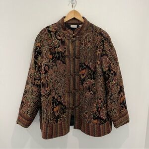WHITE STAG Vintage Tapestry Jacket Warm Tones Floral Print | Women’s xl